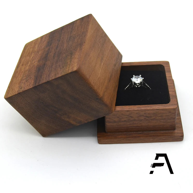 Personalized Wooden Ring Bearer Box for Wedding Engagement Custom Jewelry Boxes