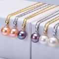 New Fashion Polynesian Jewelry Large Pearl Necklace S925 Stainless Steel Gold-plated Filled Plated Pearl Pendant Necklace