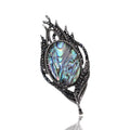 Hot Selling Fashion Natural Abalone Shell Feather Brooch Ladies Corsage for Clothes