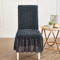 Spandex/Polyester Bubble Lattice Dining Chair Protector Removable Stretch Slipcover Elastic Durable Washable Comfortable 15