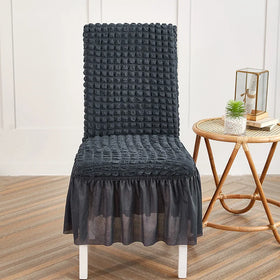 Spandex/Polyester Bubble Lattice Dining Chair Protector Removable Stretch Slipcover Elastic Durable Washable Comfortable 15