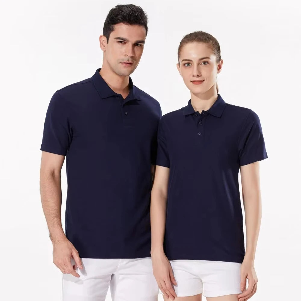 Hot Sale Polo-Shirts Anti-Pilling Breathable Solid Polo Shirts for Men Brands Unisex Blank Summer Golf Jersey