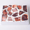 Natural Quartz Raw Carnelian Red Agate Crystal Rough Stone Box Set