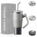 Haers 2026 Hot Selling Wholesale 32oz/40oz Double Wall Stainless Steel Tumbler with Adjustable Handle for Hot or Cold Beverages