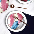Wholesale Hot Sale Spanish New Design Wedding Colorful Plates  Dinnerware Ceramic Dinner Plate Sets
