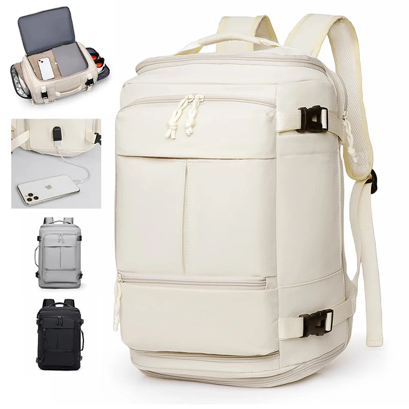 Custom logo Unisex Large Capacity Casual Laptop Backpack with USB College Student Daily Bags Waterproof Travel Backpack