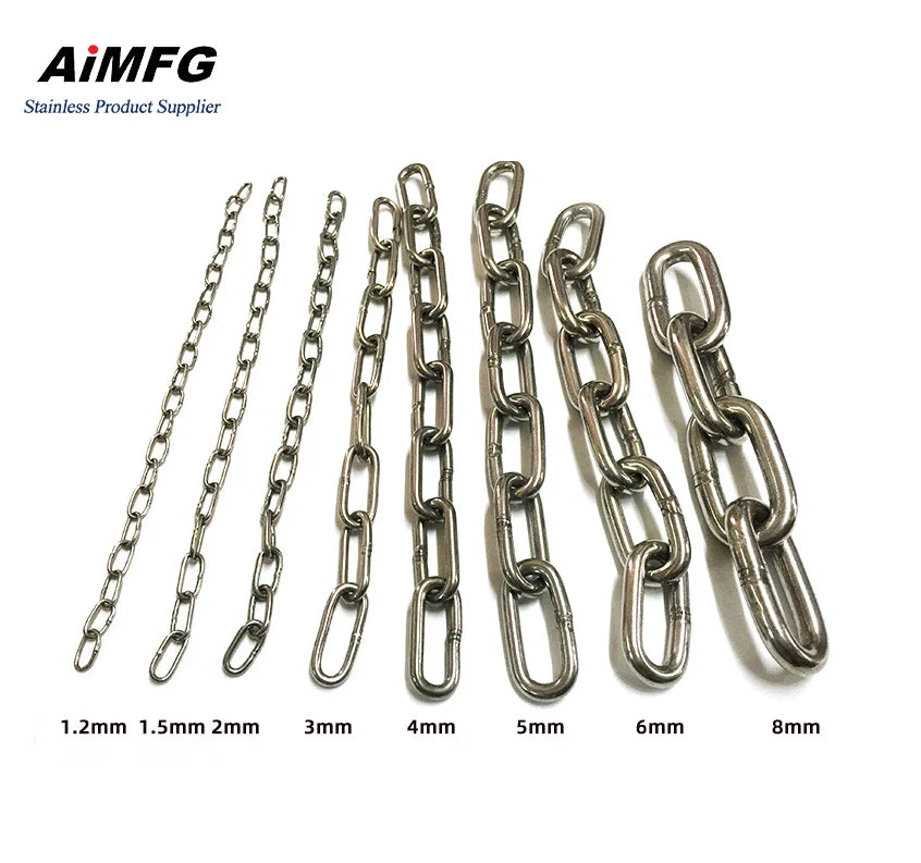 Anchor Chain Supplier Made From 8mm Stainless Steel 316/304 Polished Welded Load Safety Short Chain