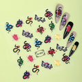 Hot Selling Nail Stickers Animal Design Black Manicure Dragon Custom Nail Stickers
