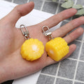 Factory Price Corn Vegetables Charm Keychain Schoolbag Simulation Decorations Creative Mother's Day Gifts Welcome OEM Order