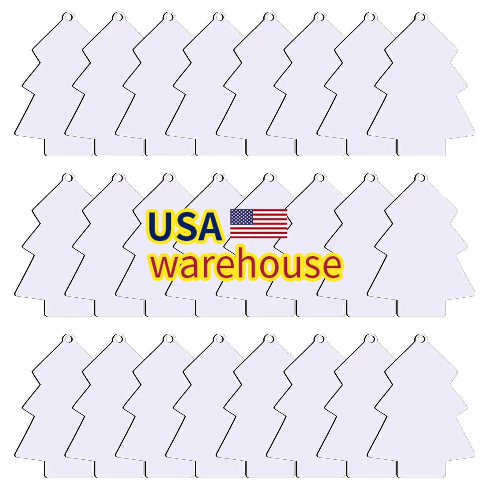 Sublimation Christmas Ornaments Blanks MDF Bulk Heat Transfer Memorial Christmas Ornament Sublimation Blanks Products