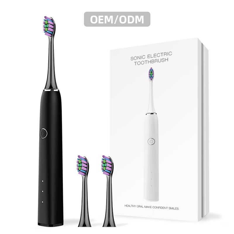 Or-Care Acoustic Wave Electric Toothbrush with Medium Bristles IPX7 Waterproof Home Use Personalized Design