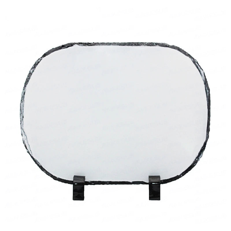 Custom Sublimation Slate Photo Frame Heat Press Transfer Blank Rock Slates for Thermal Oval Picture