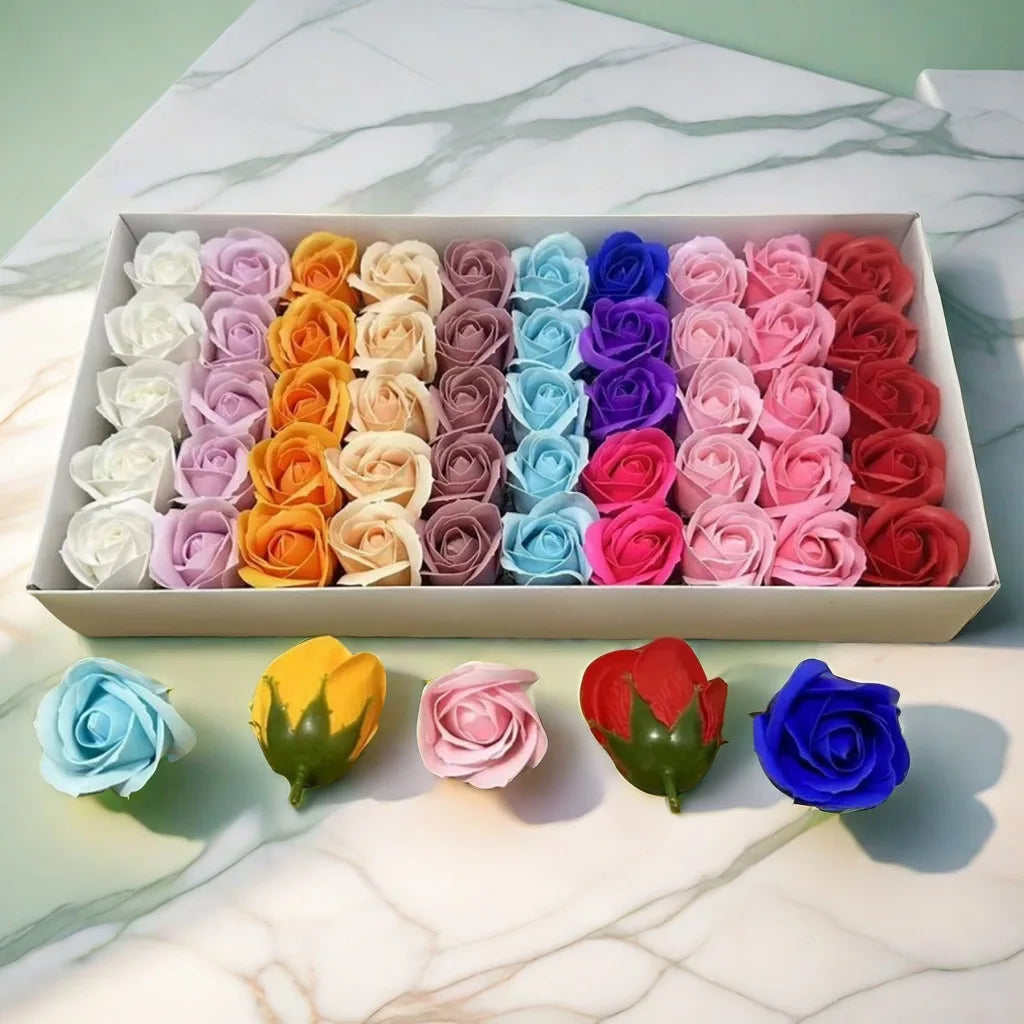 D109 Wedding and Valentin's Day Unique 5cm 4 Layers Soap Roses in Gift Box Suxing Rose Bouquet Artificial Rose Head Soap Flower
