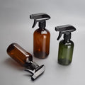 Stock Tawny Green Pet300ml 500ml Round Shoulder Face Empty Refillable Spray Beautiful Perfume Bottle