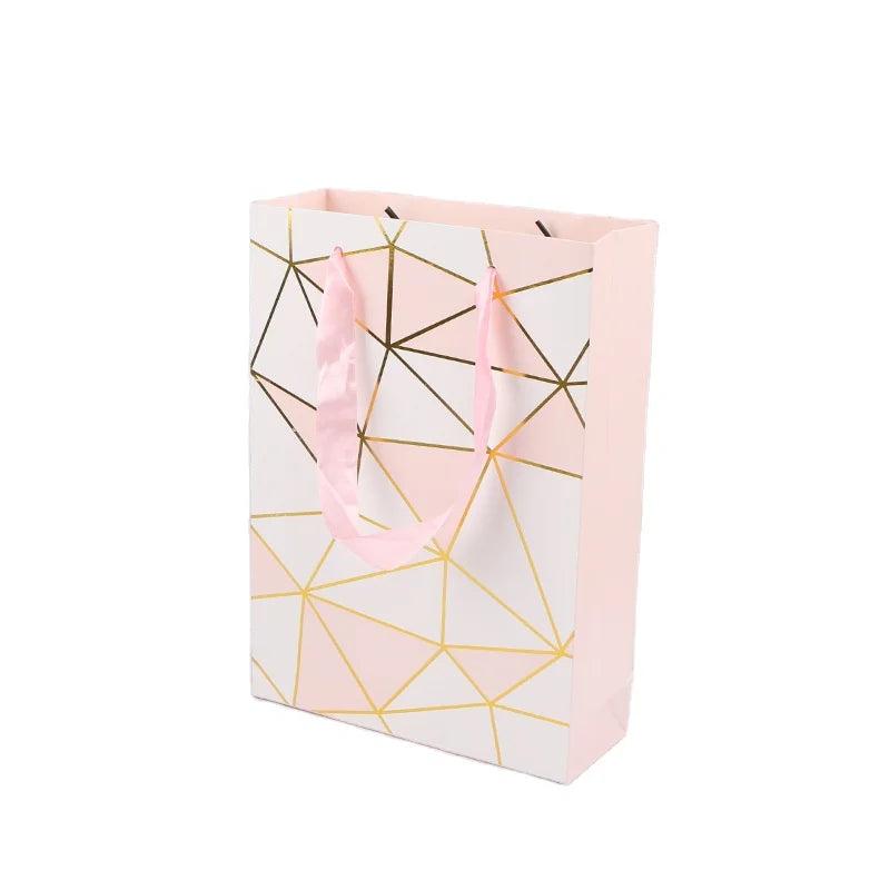 A6 Size Custom Printed Craft Paper Gift Bags to Shopping and Food Package Bags
