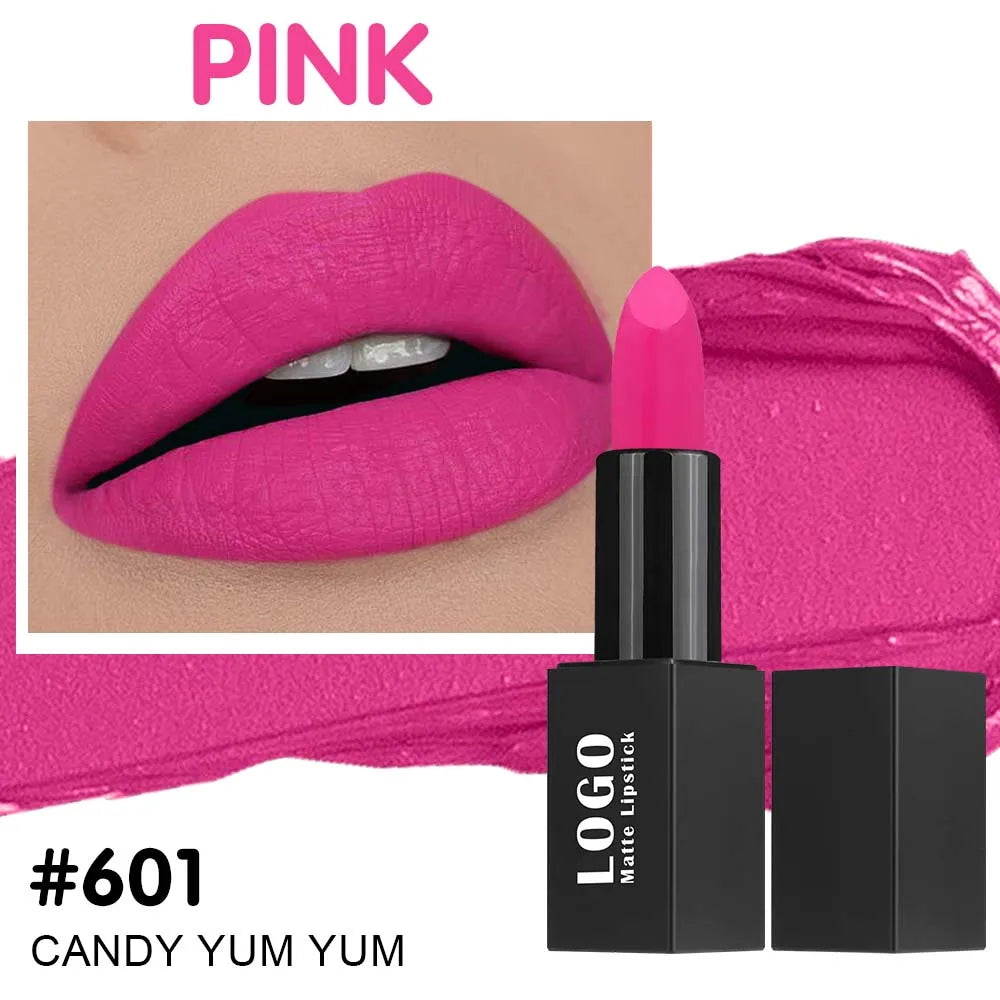 Custom Hydarting Vegan Velvet Matte Lipstick Long Lasting Waterproof Smudge Proof Lipstick Private Label Cosmetics Lip Stick
