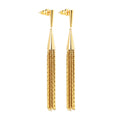 Tassel Gold Plated Earring for Ladies Stainless Steel Women Party Gifts Long Earring Fashion Earrings Statement Wedding Kolczyki