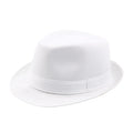 Mens Womens Trilby Bowler Hat Cotton Wedding Gangster Band Classic Retro Summer Jazz Gentleman Hats