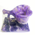Wholesale Natural Crystal Stone Meditation Rose Quartz and Dream Amethyst Tea Cup for Gift