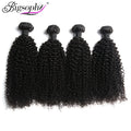 100% Virgin Human Hair Kinky Curly Hair Bundles with Closure 18 Inch  Human Hair Curly Bundles for Black Women