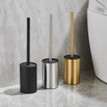 Stainless Steel Free Standing Toilet Brush Set Bathroom Toilet Brush Holder