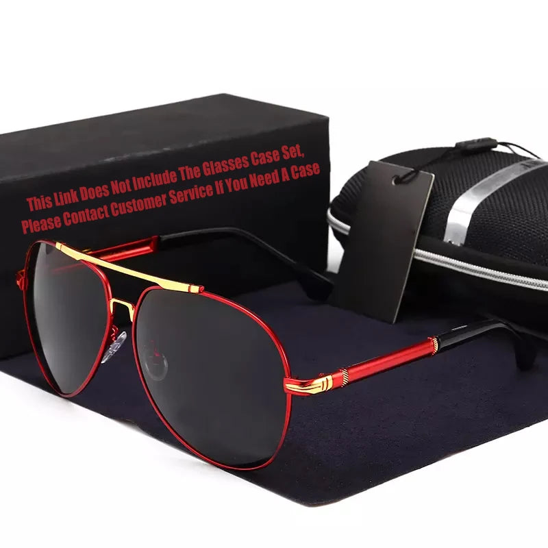 Luxury Polarized Unisex Driving Sunglasses with UV400 Lenses Fashion Square Pilot Design for Brand