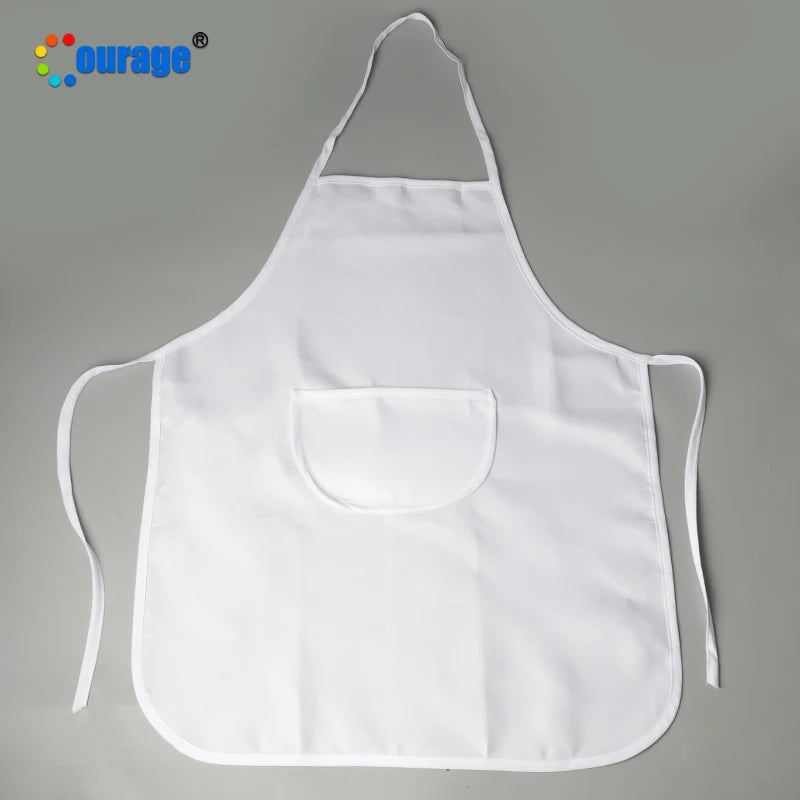 Plain White Sublimation Polyester Apron Blank for Sublimation Printing