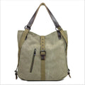 Canvas Backpack Women Multi Function Messenger Bag Shoulder Handle Bags for Ladies