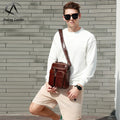 Andong Leather Men's Shoulder Crossbody Bags Vintage Genuine Leather Casual Phone Messenger Bag Male High Capacity Handbagag