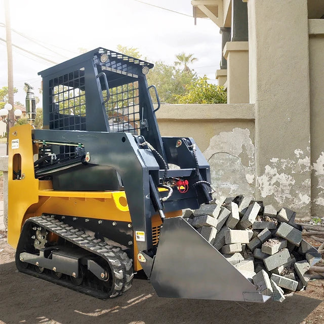 Free Shipping Skid Steer Loader 0.8T and Attachments Front End Loader Mini Skid Steer Loader Cab Small Skid Steer