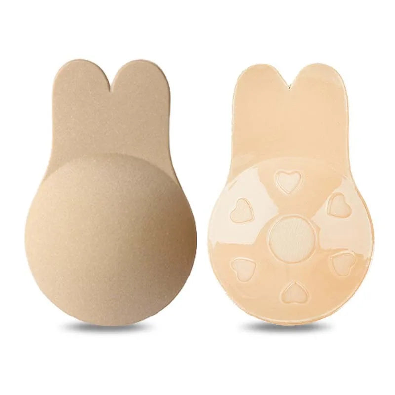 Invisible Adhesive Silicone Bra Breast Lift Nipple Cover Rabbit Ear Pads for Backless Strapless