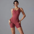 2025 Ladies Gym Fitness Romper Woman Active Wear Set Workout Yoga Rompers Short Jumpsuit Sleeveless One Piece Short Jumpsuit