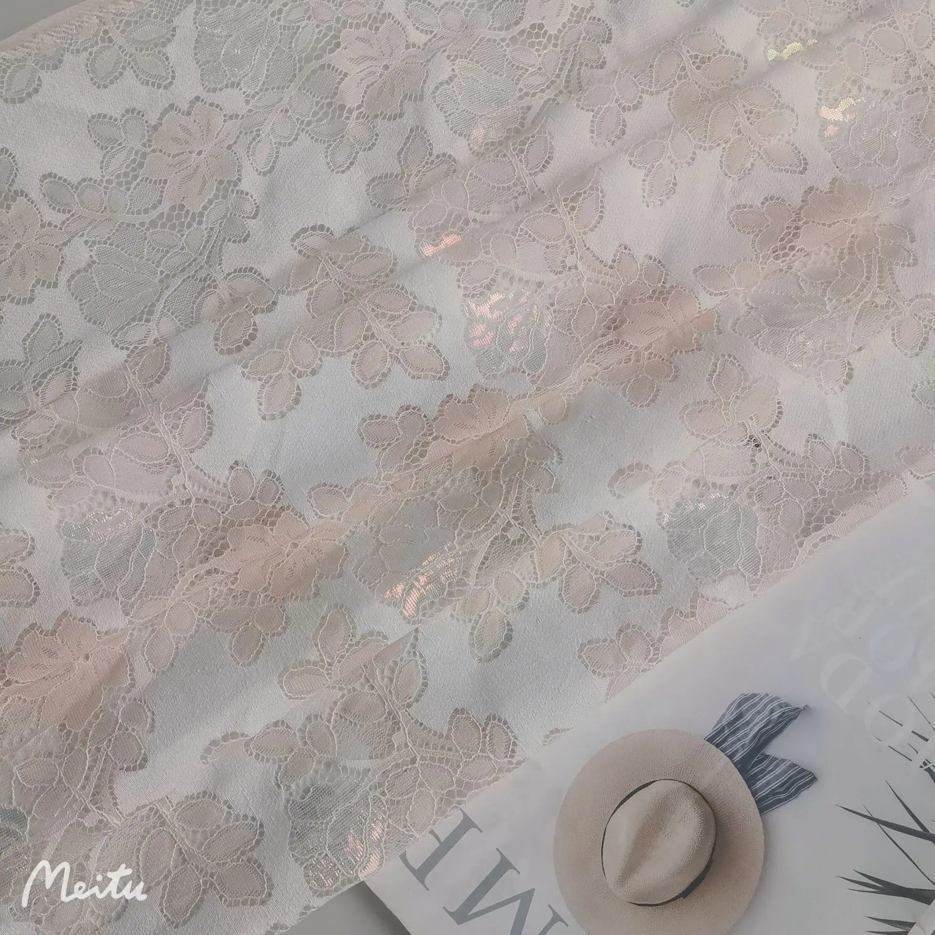 Wholesale Fashion Polyester Bride Wedding Cotton Lace Fabric for Wedding Abaya Garments Dress