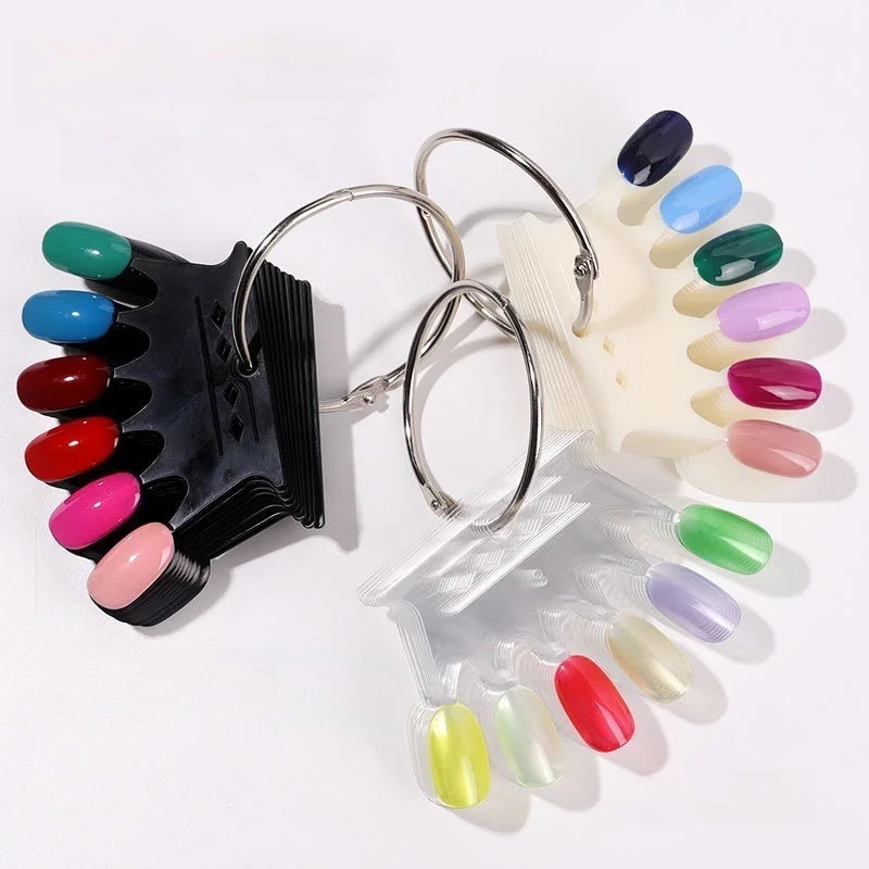 60 Tips Crown Nail Color Chart Clear Natural Black Color Display Chart Practice Gel Polish Display Crown Nail Art Color Chart