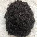 EMEDA Fast Shipping Wholesale Permanent Curl Men Toupee Mono Lace Hair Replacement for Man Human Hair Piece