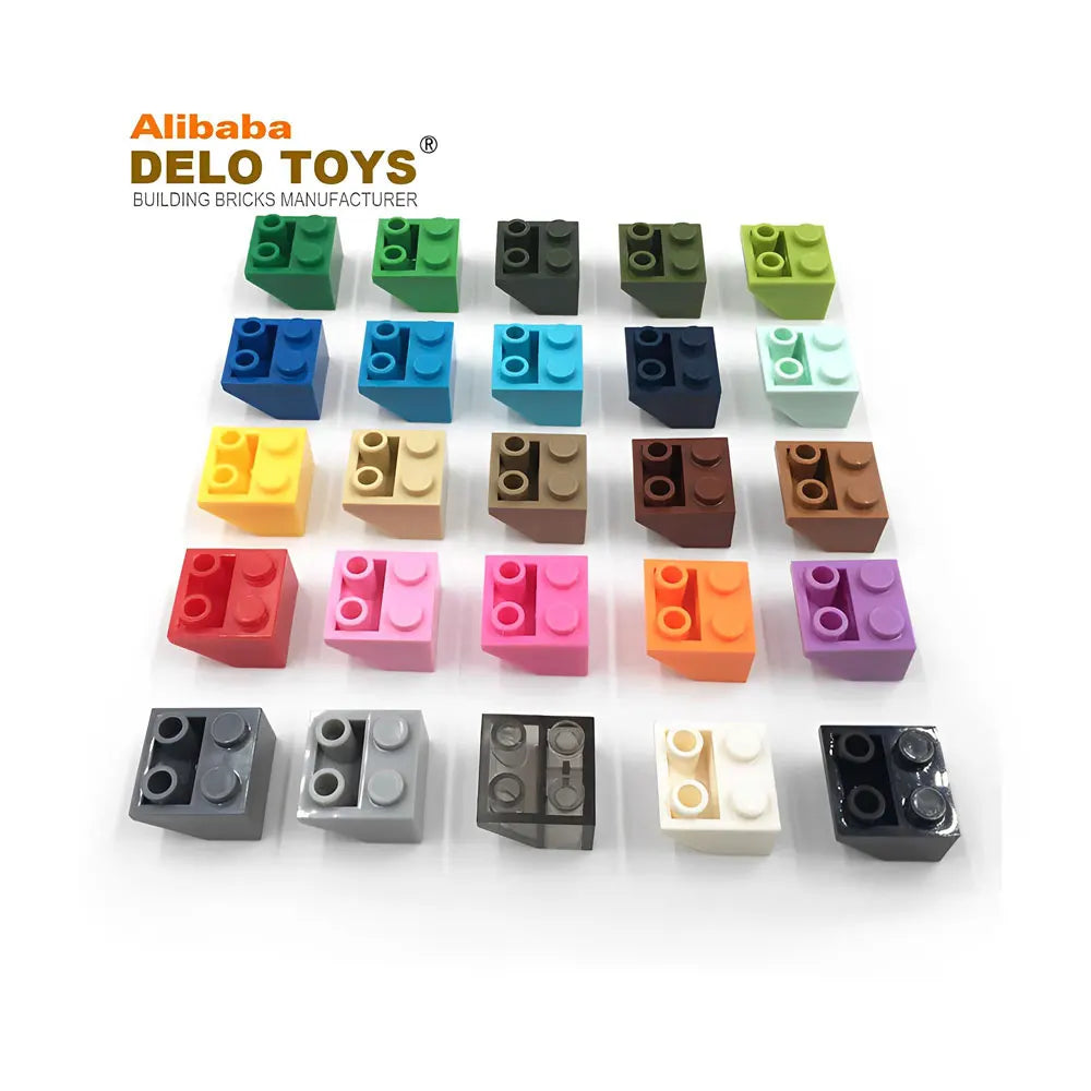 DELO TOYS (16 Colors) DIY Bulk Plastic Toys Building Blocks Bricks Slope 2 X 2 Inverted 45 2*2 (NO.3660)