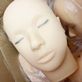 Eyelash Extension Training Practice Head Wholesale Silicone Mannequin Model Head 3 Layers Eyelashes Professional Practice Head
