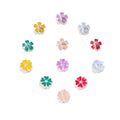 Colorful Drop Oil  Enamel Flower Charm Beads Sterling Silver 925 Spacer Bead for Necklace Bracelet Earring Making