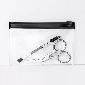 2pcs Small Stainless Steel Straight Blade Embroidery Scissors with Sharp Tips Right-Handed for Personal Care Eyebrow Brush