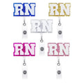 High Quality New Style Glitter RN Plastic Retractable Medical Design Badge Reel Office Supply Nurse Accessories-Badge Holder