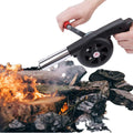 Portable Hand Crank BBQ Air Blower with Speed Control Metal Fan Blade for Outdoor Barbecue Fire Tools Type
