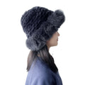 Sample Support Wholesale New Style Fashionable  Winter Soft Custom Pure Color Knitted Hats Mink Fur Brim for Women