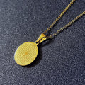 Stainless Steel Christian Jewelry Prayer Necklace Engraved Bible Verse Cross Necklace Faith Disc Medal Religious Necklace Women