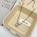 DAIHE Minimalist Teardrop Pendant Necklace Titanium Steel Y2K Layering Chain Women Trendy Jewelry Gift
