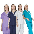 42004 in Stock V-neck Polycotton Japanese Nurse Girl Costume Nursing Uniform Scrubs Sets Wholesale Maternity Nurse Uniform
