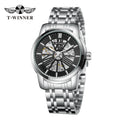 Guangzhou New Trend Skeleton Cheap Stainless Steel Watch Reloj Para Hombre Men Automatic Movement Mechanical Watch for Man