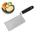Stainless Steel Potato Wavy Edged Cutter Knife French Fry Gadget Fries Tools Vegetable Kitchen Potato Cooking Peeler Cutter
