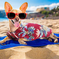 Pet Summer T-Shirts Hawaii Style Floral Dog Shirt Hawaiian Printed Pet T-Shirts Breathable  Beach Seaside Dog Cool Clothes