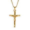 Hot Stainless Steel Jesus Cross Pendant Necklace Crucifix Religious Christian Charm Necklaces Gold Plated Factory Wholesale Punk