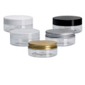 30ml 50ml 80ml 100ml 120ml 150ml 180ml 200ml 250ml 300ml PET Plastic Jar with Transparent White Black Aluminum Gold Lid